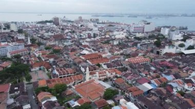 Georgetown, Penang Malezya - 14 Mayıs 2022 Ermeni Caddesi ve Georgetown 'un İnanılmaz Sahnesi