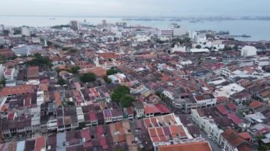 Georgetown, Penang Malezya - 14 Mayıs 2022 Ermeni Caddesi ve Georgetown 'un İnanılmaz Sahnesi