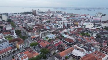 Georgetown, Penang Malezya - 14 Mayıs 2022 Ermeni Caddesi ve Georgetown 'un İnanılmaz Sahnesi