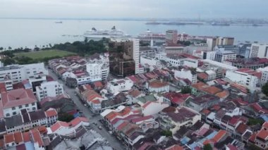 Georgetown, Penang Malezya - 14 Mayıs 2022 Ermeni Caddesi ve Georgetown 'un İnanılmaz Sahnesi