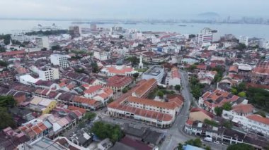 Georgetown, Penang Malezya - 14 Mayıs 2022 Ermeni Caddesi ve Georgetown 'un İnanılmaz Sahnesi