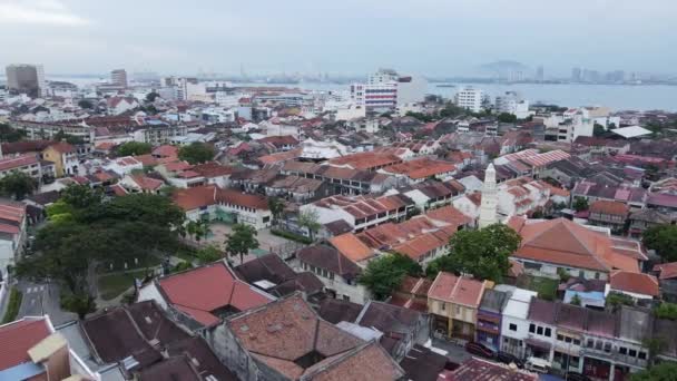 Georgetown Penang Malaysia Maggio 2022 Amazing Scenery Armenian Street Georgetown — Video Stock