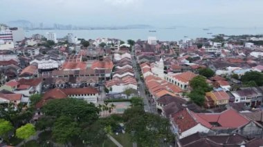 Georgetown, Penang Malezya - 14 Mayıs 2022 Ermeni Caddesi ve Georgetown 'un İnanılmaz Sahnesi