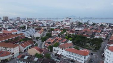 Georgetown, Penang Malezya - 14 Mayıs 2022 Ermeni Caddesi ve Georgetown 'un İnanılmaz Sahnesi