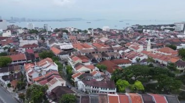 Georgetown, Penang Malezya - 14 Mayıs 2022 Ermeni Caddesi ve Georgetown 'un İnanılmaz Sahnesi