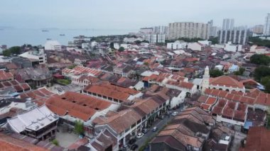 Georgetown, Penang Malezya - 14 Mayıs 2022 Ermeni Caddesi ve Georgetown 'un İnanılmaz Sahnesi