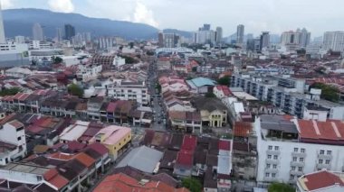 Georgetown, Penang Malezya - 14 Mayıs 2022 Ermeni Caddesi ve Georgetown 'un İnanılmaz Sahnesi