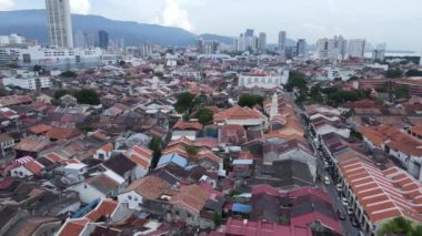 Georgetown, Penang Malezya - 14 Mayıs 2022 Ermeni Caddesi ve Georgetown 'un İnanılmaz Sahnesi