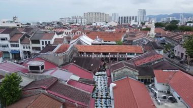 Georgetown, Penang Malezya - 14 Mayıs 2022 Ermeni Caddesi ve Georgetown 'un İnanılmaz Sahnesi