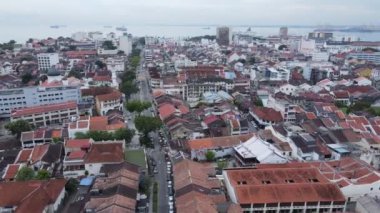Georgetown, Penang Malezya - 14 Mayıs 2022 Ermeni Caddesi ve Georgetown 'un İnanılmaz Sahnesi