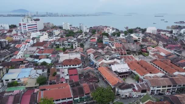 Georgetown Penang Malaysia Maggio 2022 Clan Jetties Georgetown Penang Malaysia — Video Stock