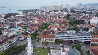 Georgetown, Penang Malezya - 14 Mayıs 2022 Penang Adası Gurney Yolu