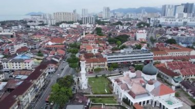 Georgetown, Penang Malezya - 14 Mayıs 2022 Penang Adası Gurney Yolu