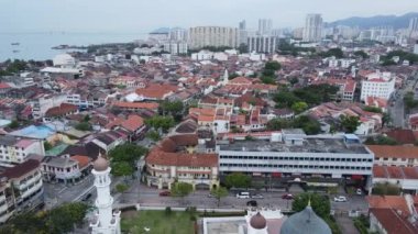Georgetown, Penang Malezya - 14 Mayıs 2022 Penang Adası Gurney Yolu