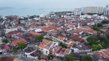 Georgetown, Penang Malezya - 14 Mayıs 2022 Penang Adası Gurney Yolu