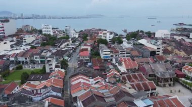 Georgetown, Penang Malezya - 14 Mayıs 2022 Penang Adası Gurney Yolu