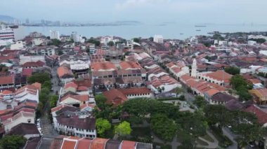 Georgetown, Penang Malezya - 14 Mayıs 2022 Penang Adası Gurney Yolu