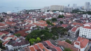Georgetown, Penang Malezya - 14 Mayıs 2022 Penang Adası Gurney Yolu
