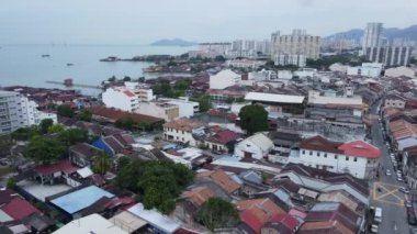 Georgetown, Penang Malezya - 14 Mayıs 2022 Penang Adası Gurney Yolu