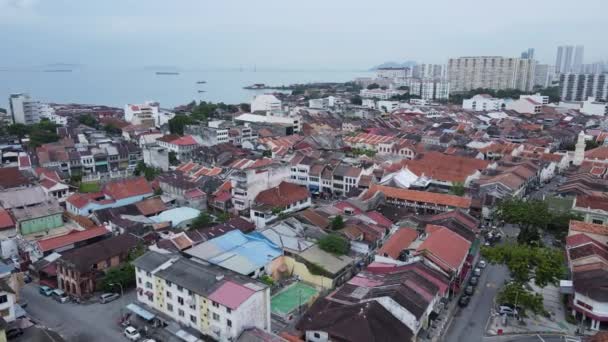 Джорджтаун Пенанг Малайзия Мая 2022 Года Гурней Драйв Острова Пенанг — стоковое видео