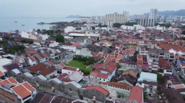 Georgetown, Penang Malezya - 14 Mayıs 2022 Penang Adası Gurney Yolu