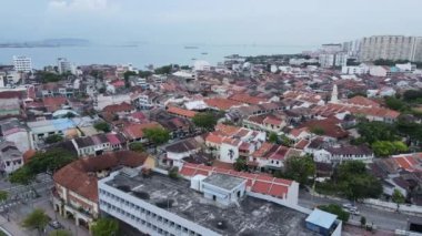 Georgetown, Penang Malezya - 14 Mayıs 2022 Penang Adası Gurney Yolu