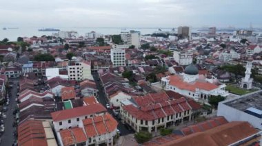 Georgetown, Penang Malezya - 14 Mayıs 2022 Penang Adası Gurney Yolu