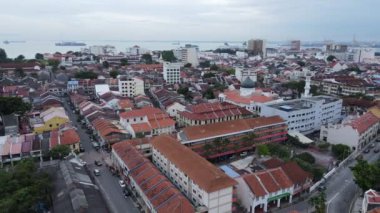 Georgetown, Penang Malezya - 14 Mayıs 2022 Penang Adası Gurney Yolu