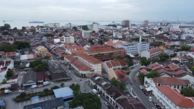 Georgetown, Penang Malezya - 14 Mayıs 2022 Penang Adası Gurney Yolu