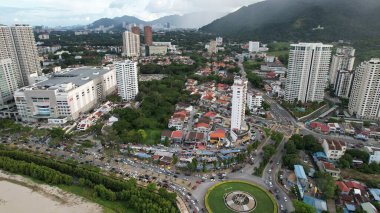 Georgetown, Penang Malezya - 14 Mayıs 2022 Penang Adası Gurney Yolu