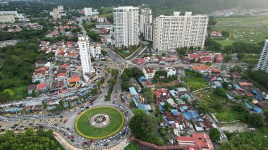 Georgetown, Penang Malezya - 14 Mayıs 2022 Penang Adası Gurney Yolu