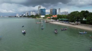 Georgetown, Penang Malezya - 14 Mayıs 2022 Penang Adası Gurney Yolu