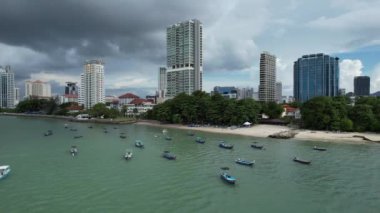 Georgetown, Penang Malezya - 14 Mayıs 2022 Penang Adası Gurney Yolu
