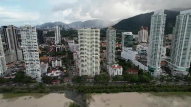 Georgetown, Penang Malezya - 14 Mayıs 2022 Penang Adası Gurney Yolu