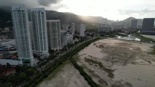 Georgetown Penang Maleisië Mei 2022 Gurney Drive Van Penang Island — Stockvideo