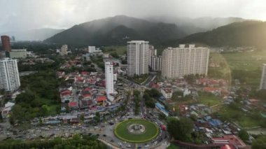 Georgetown, Penang Malezya - 14 Mayıs 2022 Penang Adası Gurney Yolu