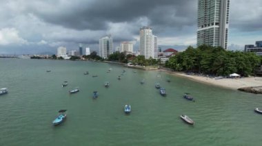 Georgetown, Penang Malezya - 14 Mayıs 2022 Penang Adası Gurney Yolu