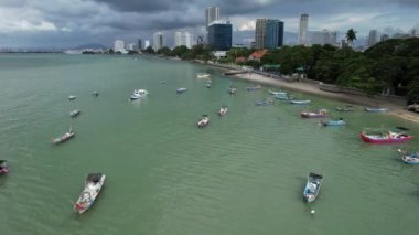 Georgetown, Penang Malezya - 14 Mayıs 2022 Penang Adası Gurney Yolu