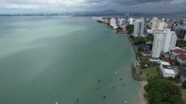 Georgetown, Penang Malezya - 14 Mayıs 2022 Penang Adası Gurney Yolu