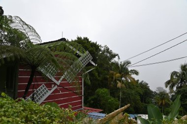 Georgetown, Penang Malezya - 16 Mayıs 2022: Penang Hill 'in Görkemli Görüşleri, Georgetown, Malezya