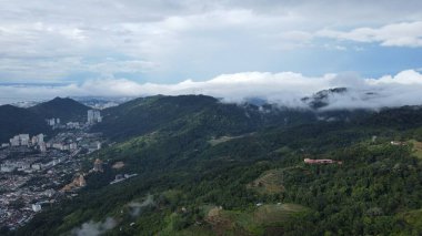 Georgetown, Penang Malezya - 16 Mayıs 2022: Penang Hill 'in Görkemli Görüşleri, Georgetown, Malezya