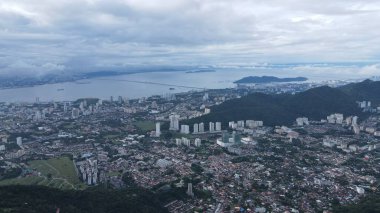 Georgetown, Penang Malezya - 16 Mayıs 2022: Penang Hill 'in Görkemli Görüşleri, Georgetown, Malezya