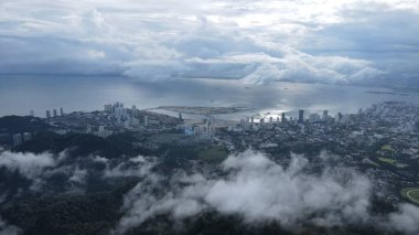 Georgetown, Penang Malezya - 16 Mayıs 2022: Penang Hill 'in Görkemli Görüşleri, Georgetown, Malezya