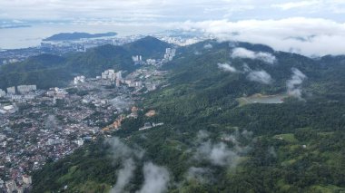 Georgetown, Penang Malezya - 16 Mayıs 2022: Penang Hill 'in Görkemli Görüşleri, Georgetown, Malezya