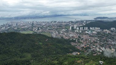 Georgetown, Penang Malezya - 16 Mayıs 2022: Penang Hill 'in Görkemli Görüşleri, Georgetown, Malezya
