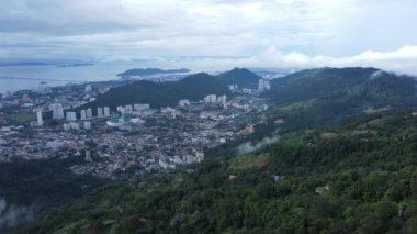Georgetown, Penang Malezya - 16 Mayıs 2022: Penang Hill 'in Görkemli Görüşleri, Georgetown, Malezya
