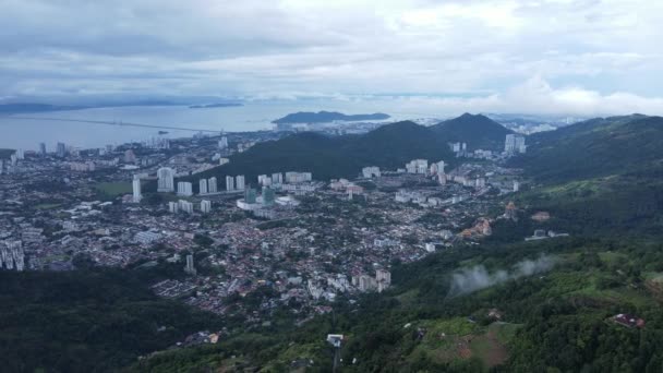 Georgetown Penang Maleisië Mei 2022 Majestueuze Uitzichten Penang Hill Georgetown — Stockvideo