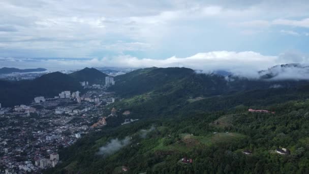 Georgetown Penang Maleisië Mei 2022 Majestueuze Uitzichten Penang Hill Georgetown — Stockvideo