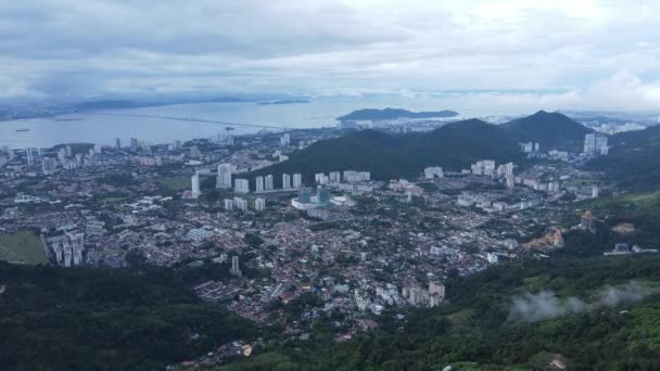 Georgetown Penang Malaisie Mai 2022 Les Vues Majestueuses Penang Hill — Video