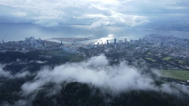 Georgetown Penang Malaysia Μαΐου 2022 Majestic Views Penang Hill Georgetown — Αρχείο Βίντεο